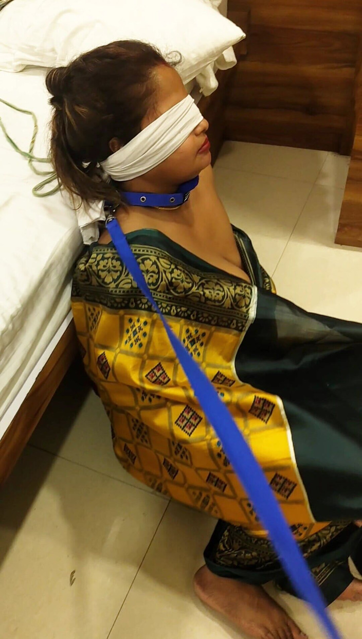 Olivia Sharma: Blindfold Indian Traditional Real Wife Olivia Cheated to Be Used...