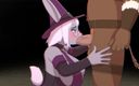 Velvixian 3 Furry: Bunny avsugning (inget ljud) (lurvigt sex)