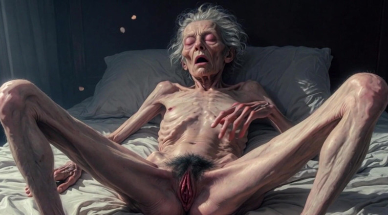 YOUR BEST FANTASY: Horny 90 Year Old Skinny Granny Masturbates Her Hairy Wet Pussy -...