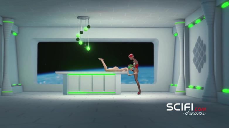 3dxpassion-transgender: Désir de science-fiction. Une transsexuelle en 3D joue avec une fille...