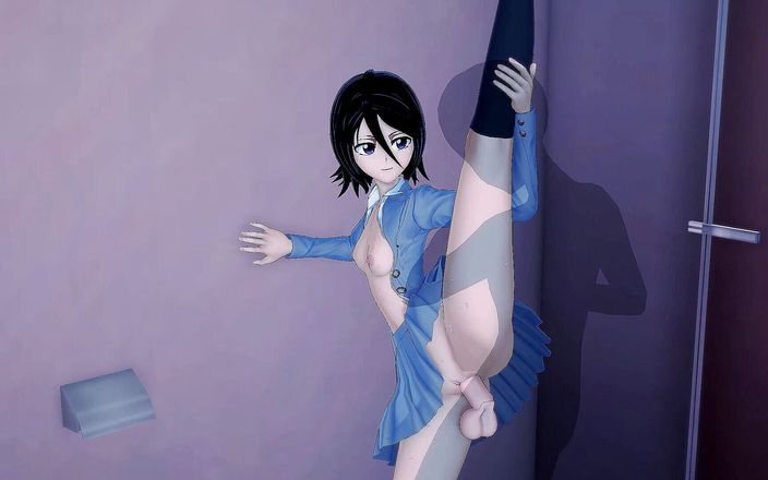 HentaiF3tish: Rukia neemt een creampie na een aftrekbeurt