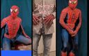 Sixxstar69 creations: На знімальному майданчику павутини Spidey&amp;#039;s Spiderman великий член і камшот