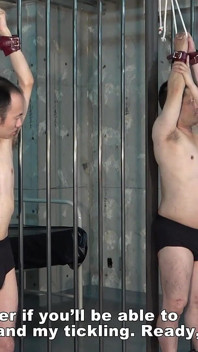 Tickling Game by Pin-up Mode. the Winner Gets a Body Massage with Her Big Tits, Thighs and Buttocks, the Loser Gets Whipped