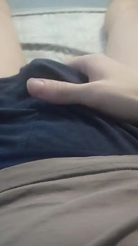 Guy in Panties Massages His