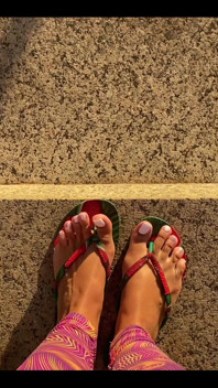 Fresh White Pedicure Available for Customs and Video Chat