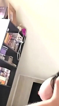 Beautiful Big Titty Dark Haired Girlfriend Gets Pounded While Being on Top