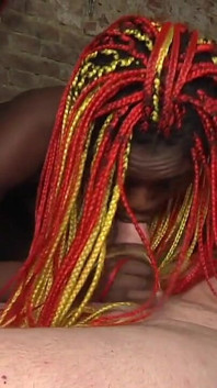 Black Ebony Beaty Gets Fucked by Two Guys