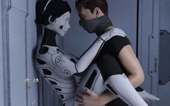 Projekt niềm đam mê làm tình cu to & cô gái robot ai tóc nâu hứng tình chảy tràn tinh dịch với bộ ngực to
