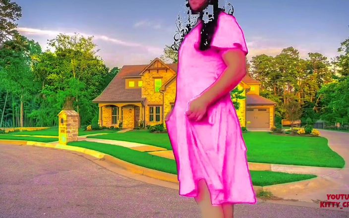 Kitty_Cross: Vestido quente rabuda ladyboy crossdresser sissy solo trans trans modelo...