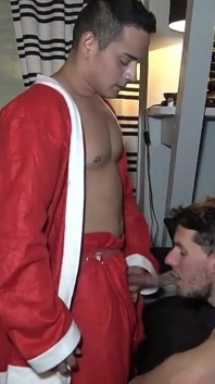 Straight boy fucked by Latino for Christmas surprise