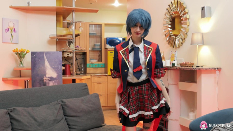 Nu Cosplay: La piccola figa dai capelli blu sasha paige ama scopare...