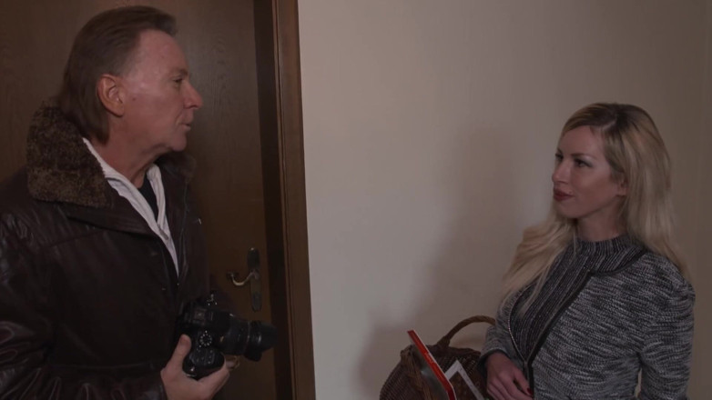 German Porn: Old Stepdaddy and Teen Blonde Fucking Outside
