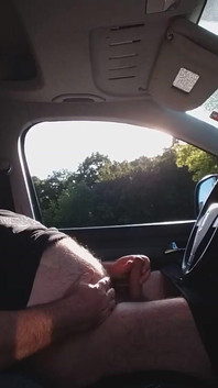 Jerking off in the Car
