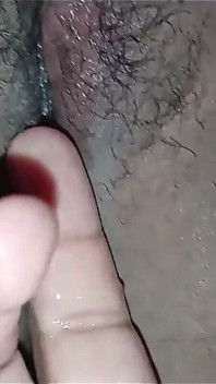Watch as I Finger and Fondle My Stepmother-in-law's Fat, Hairy Pussy