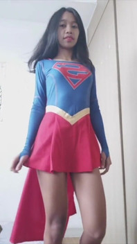 Cosplay Super Girl Riding Dildo