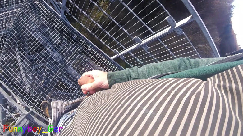 Funnyboy-Ger: I'm Edit on My Foreskin Cock Outside on a Very...