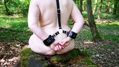 Bouncy Tits Action: Nahé otroctví venku a pak bičování