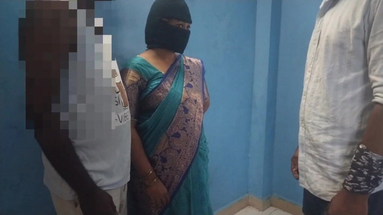 Tamil lesbian: My Wife Sex with My Boss. Hot Threesome