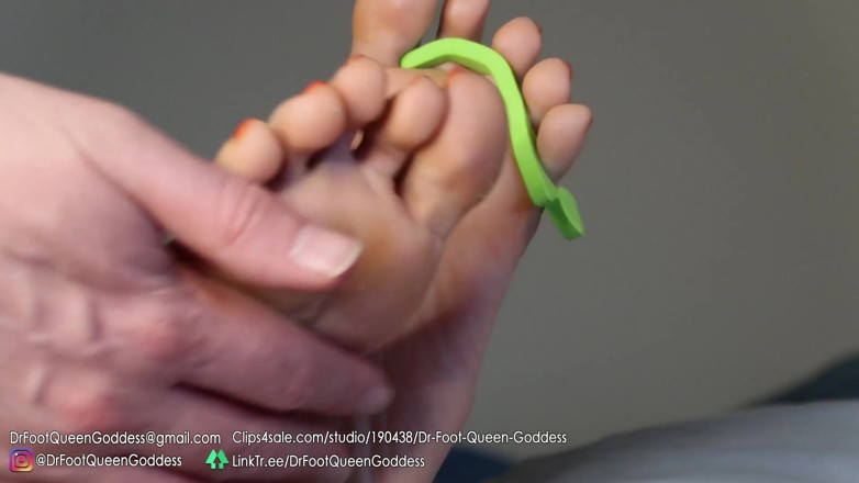 Dr. Foot Queen Goddess: Педикюр с яйцом от pedi (оранжевый), часть 5