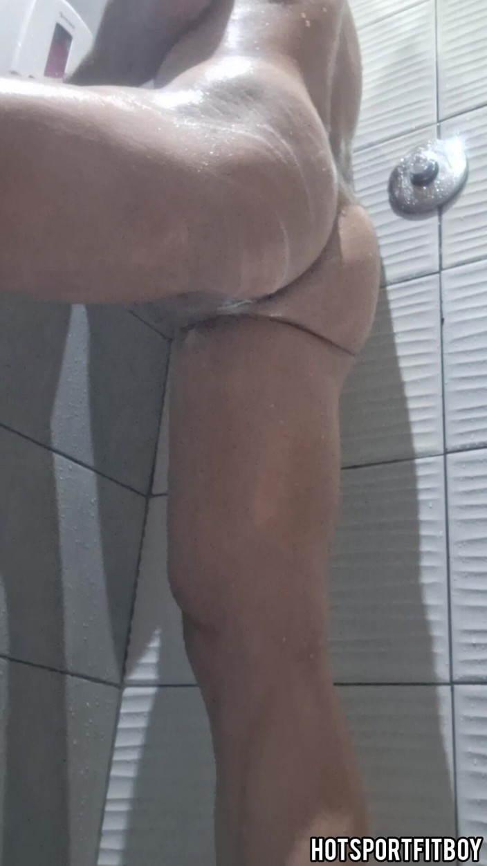 Hotsportfitboy: Shower Jerk Off – Fit Boy Strokes Big Hard Cock &amp; Cums...