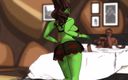 Back Alley Toonz: Зеленый большой попкой инопланетянин выходит из портал для секса с большим черным членом - Ai Powered закадровый голос