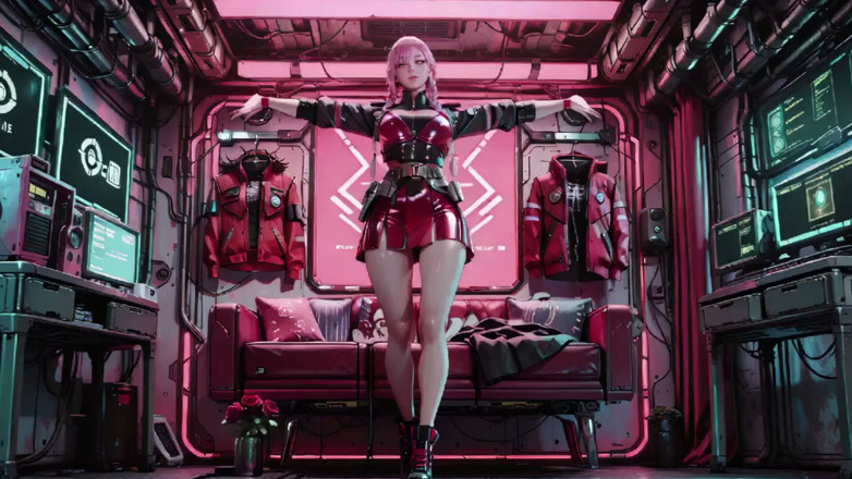 Seraphina Vale: Războinicul Mech cu părul roz! Îngenunchând pe străzile Neon, Rose Roșu și...