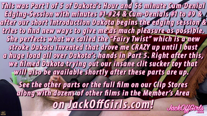 JackOffGirls: Dakota Burns, 19 ans, très première séance de edging, caresse et...