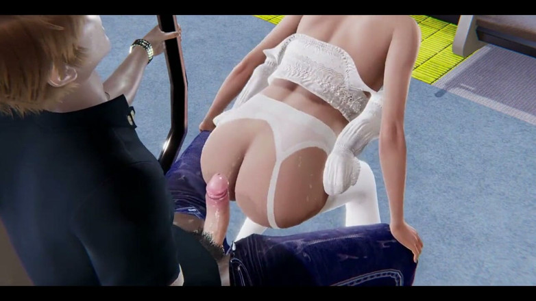Yaoitube: Femboy Rubs His Ass Against a Passenger's Cock on the...