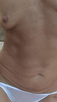 I'm a very horny blonde with small tits and I enjoy getting my hot wet shaved pussy fucked outdoors