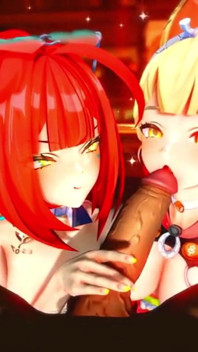 ゼンレスゾーンゼロ - FFM柚葉とアリスがチンコを交換し交代で乗る - 3D変態アニメーション