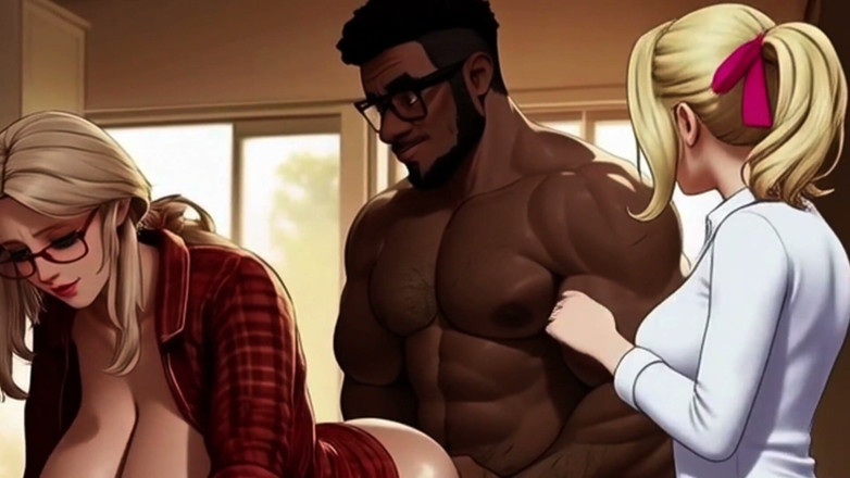 Spicy Toons: Dicke blonde schlampe mit dicken titten bringt ihrer stieftochter bei,...
