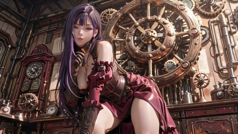 Seraphina Vale: Purple Hairs in a Steam Fantasy!