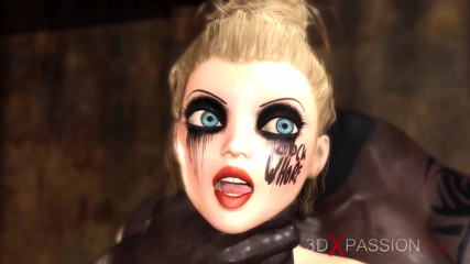3dxpassion: Blonde anal whore can't get enough black cock up her...