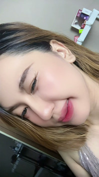 Blonde Asian Girl Masturbating with Milk
