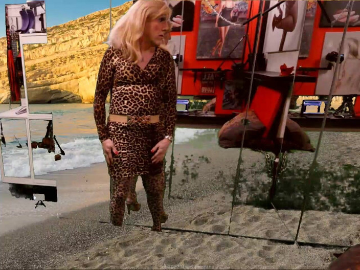 Mrs Samantha: Luipaard dame jurk en strip