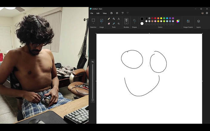 NANDgasm: Condivido lo schermo del mio computer mentre tento di disegnare...
