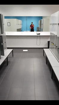 At the gym locker room