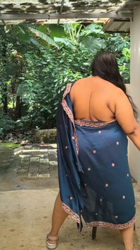 Desi Girl in Topless Sexy Photoshoot in Blue Salwar, After Shoot Picture