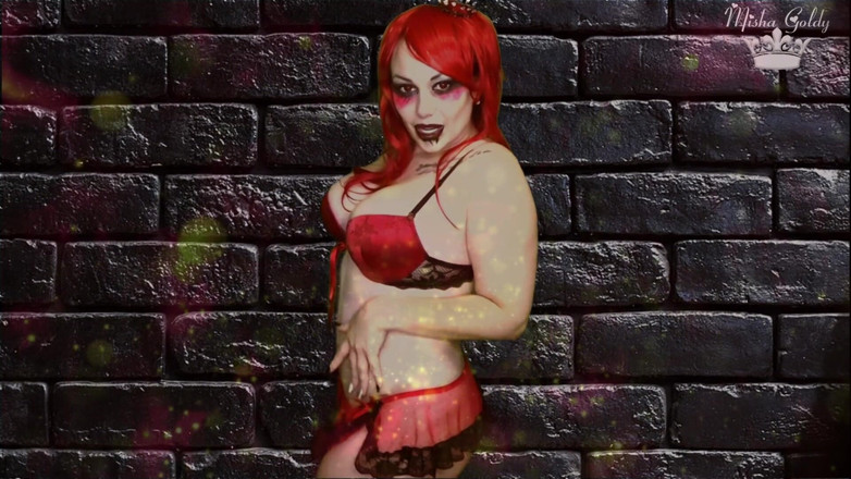 Goddess Misha Goldy: Vloeken van demoness om niet nooit klaar te komen! Krijg...