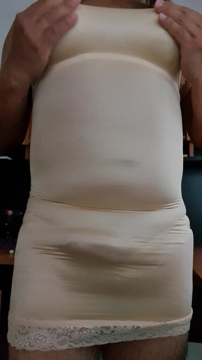 Sexy shinny clothes: Mostrar shapping nylon slip