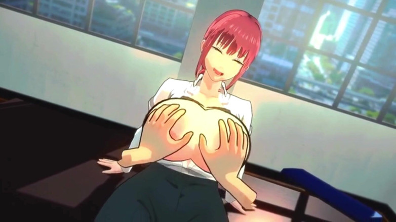 NSFWOtaku: 전기 톱맨 - Makima Office 쾌락 - 3D 헨타이 애니메이션