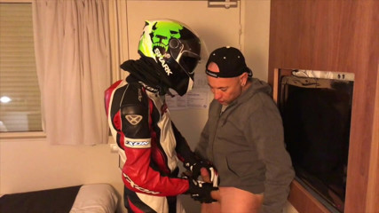 HUMLIATION AND SPANKING PORN: Humiliation at the hotel with fetish outfits biker