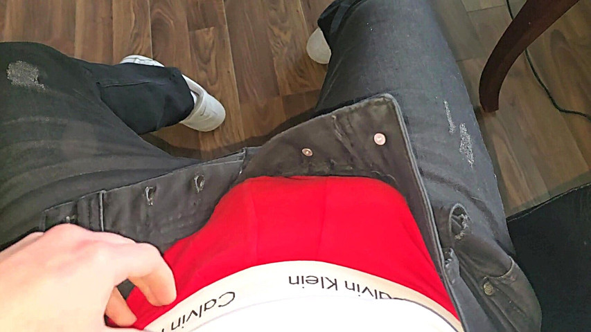 Red Calvin Klein Bulge Gets Slowly Stroked While Colleagues Are Two Meters Away (Phantom Gent X) Red Calvin Klein Bulge Gets Slowly Stroked While Colleagues Are Two Meters Away (Phantom Gent X)