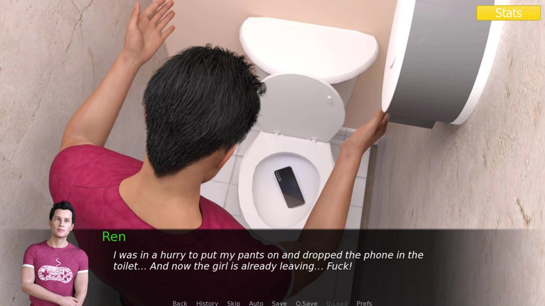 3D Cartoon Porn: Erotica 5 - Ren neukt mysterieuze meid door toilet-kijkgat