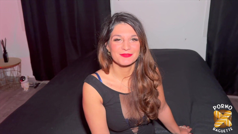 Porno Baguette: Lola, Gorgeous Brunette, Eats Two Cocks