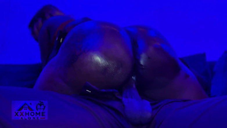 Home Alone: Ebony Tattoo Big Fat Ass Nasty Bitch Gets Down on...