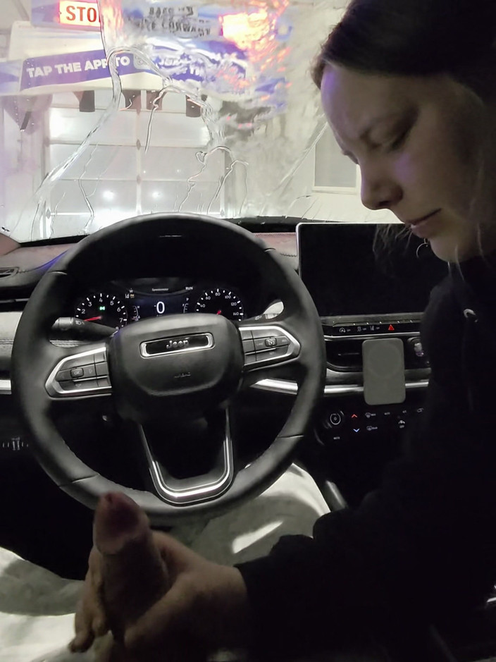 Mya Lane: Car Wash Blowjob and Breaking the Condom POV