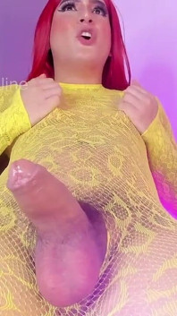 Shemale Colombian Huge White Cock Cumshot - Aline's Birthday March 17
