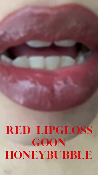 Application Du Fétiche Des Lèvres De Lipgloss Rouge, Gooning, Femdom, Findom