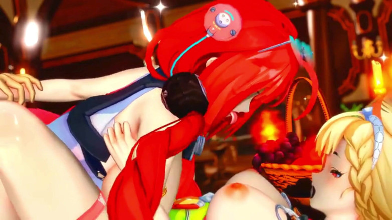 NSFWOtaku: Zenless Zone Zero - FFM Yuzuha and Alice Swap Cock and...